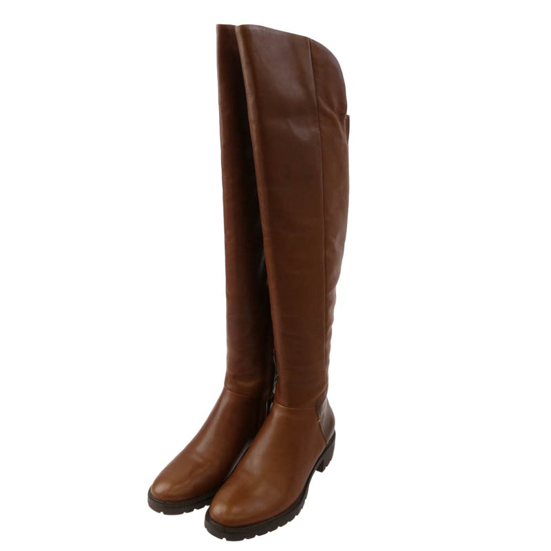 COLE HAAN コールハーン water proof レザー ロング ブーツ ダークブラウン系 7B【中古】