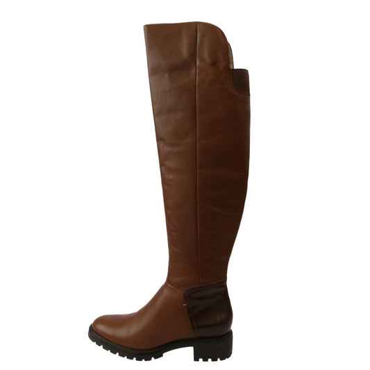 COLE HAAN コールハーン water proof レザー ロング ブーツ ダークブラウン系 7B【中古】