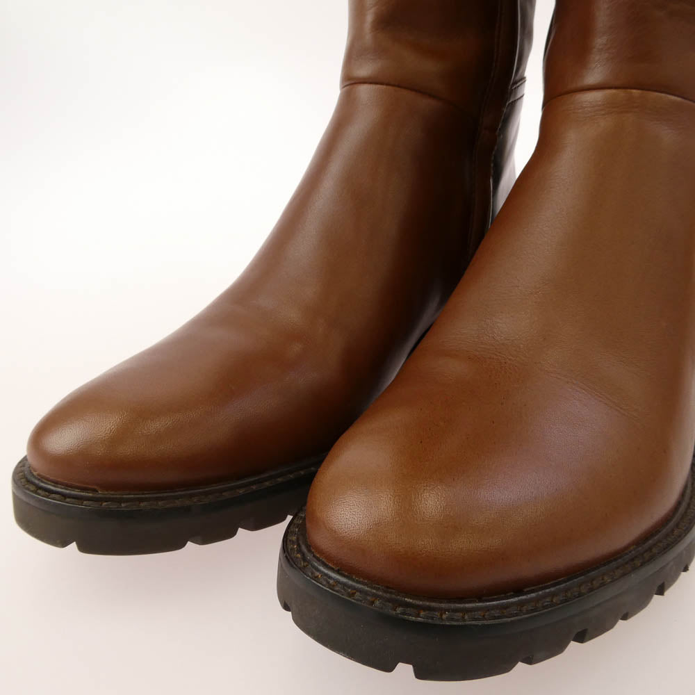 COLE HAAN コールハーン water proof レザー ロング ブーツ ダークブラウン系 7B【中古】