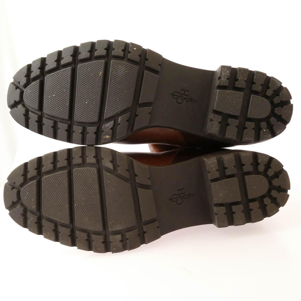 COLE HAAN コールハーン water proof レザー ロング ブーツ ダークブラウン系 7B【中古】