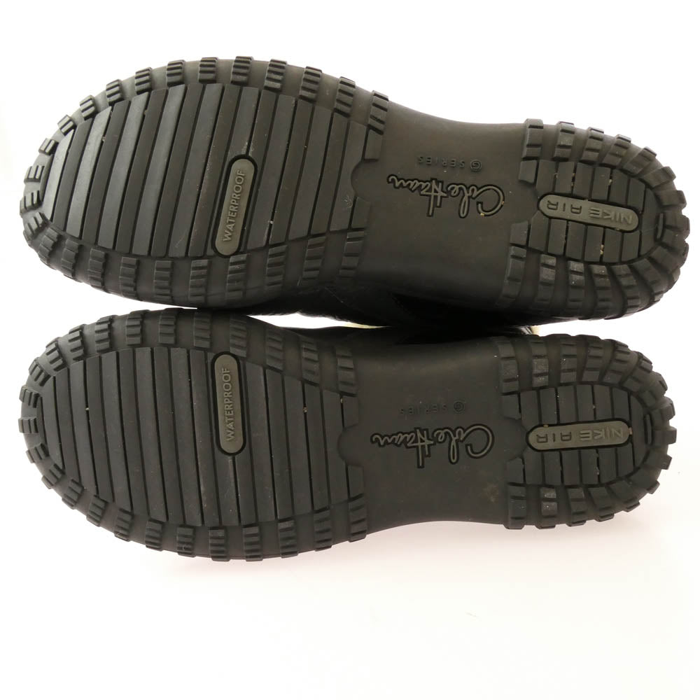 COLE HAAN コールハーン ファー レザー ロング ブーツ ブラック系 7B【中古】