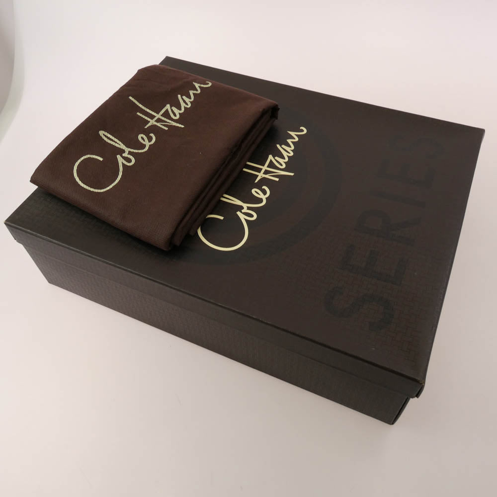 COLE HAAN コールハーン ファー レザー ロング ブーツ ブラック系 7B【中古】