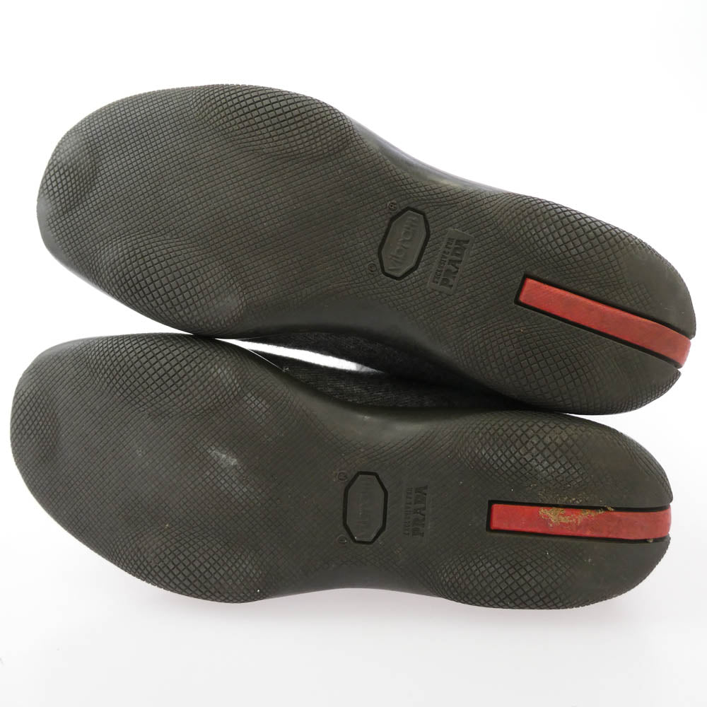 PRADA プラダ 2355 sport スポーツ バックジップ ウール ロング ブーツ グレー系 6【中古】