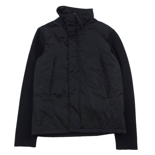 PRADA プラダ スナップボタン ナイロン ニット ジャケット ブラック系 S【中古】