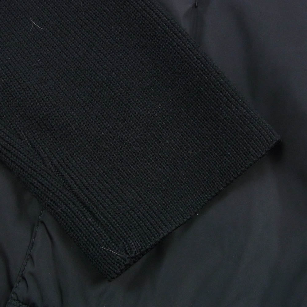 PRADA プラダ スナップボタン ナイロン ニット ジャケット ブラック系 S【中古】