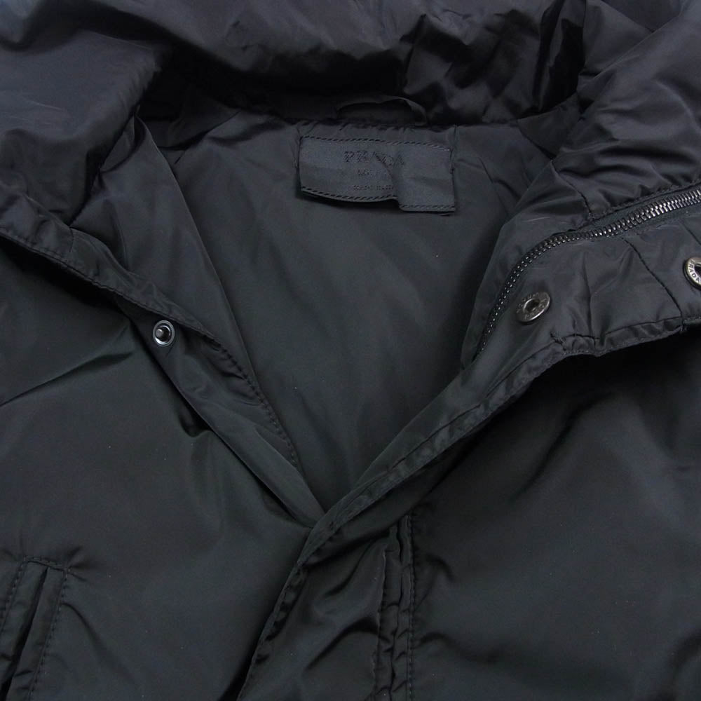 PRADA プラダ スナップボタン ナイロン ニット ジャケット ブラック系 S【中古】