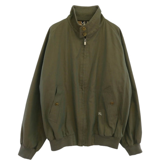 BURBERRY バーバリー WG002-902-79 Burberrys バーバリーズ ロゴ刺繍 裏地ノバチェック ブルゾン スウィングトップ ジャケット グリーン系 L【中古】