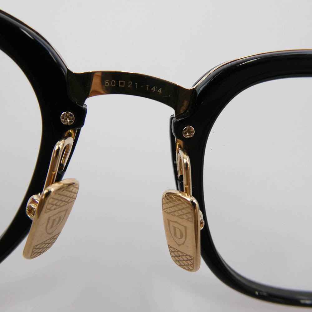DITA ディータ DRX-2066A-50 STATESIDE-THREE 50□21-144 ウェリントン 度入り メガネ 眼鏡 ブラック系 ゴールド系【中古】