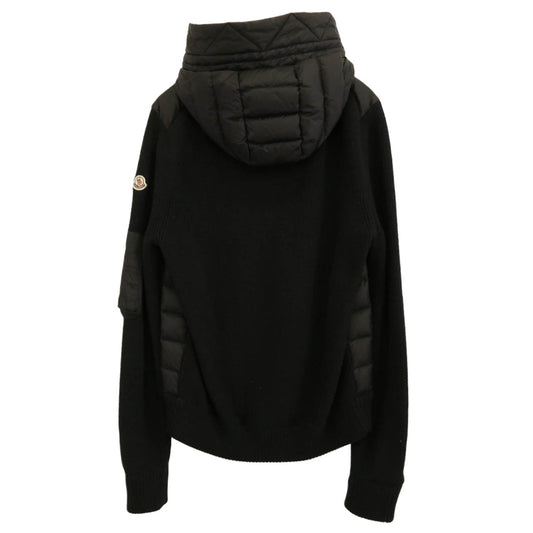 MONCLER モンクレール 21AW G20919B50800 Maglione Tricot Cardigan ニット切り替え ダウン カーディガン パーカー ブラック系 M【中古】