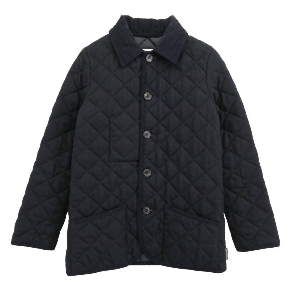 Traditional Weatherwear トラディショナルウェザーウェア MACKJ202006 襟コーデュロイ 中綿 ウール キルティング ジャケット ブラック系 36【中古】