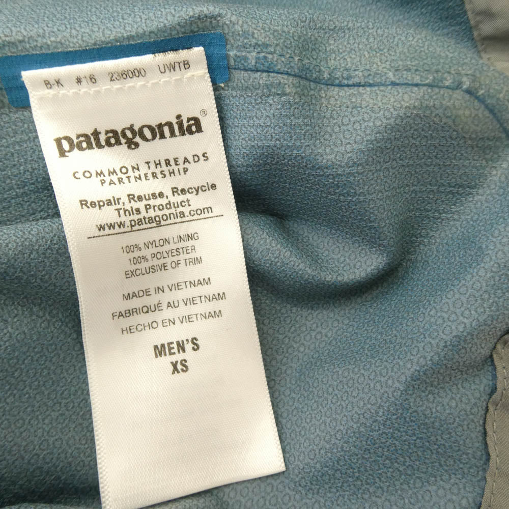 patagonia パタゴニア 84800 Stretch Rainshadow Jacket H2No ストレッチ レインシャドー ジャケット ブルー系 XS【中古】