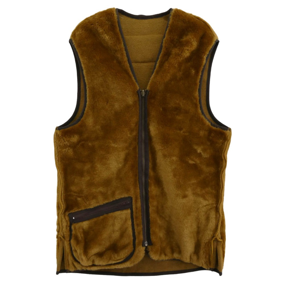 Barbour バブアー MLI0004 FRONT ZIP FUR LINER VEST ファーライナー ベスト ブラウン系 36【中古】