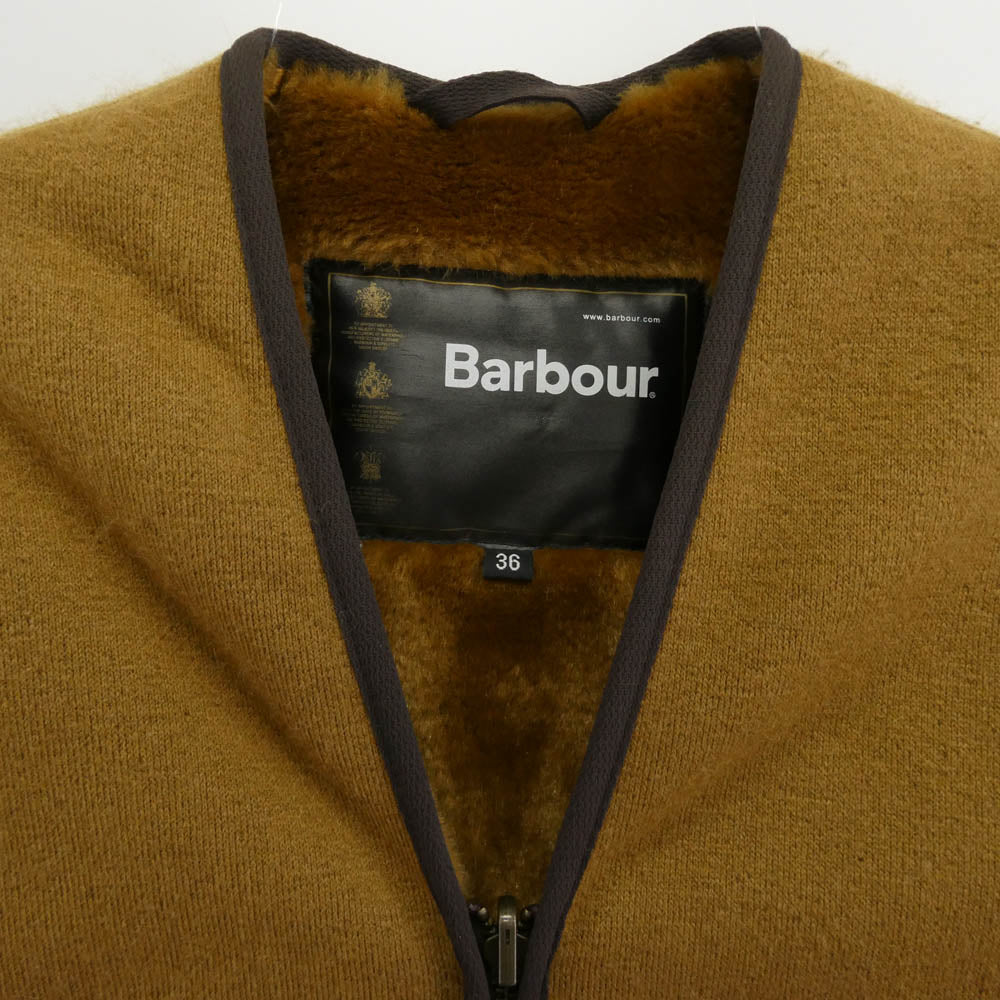 Barbour バブアー MLI0004 FRONT ZIP FUR LINER VEST ファーライナー ベスト ブラウン系 36【中古】