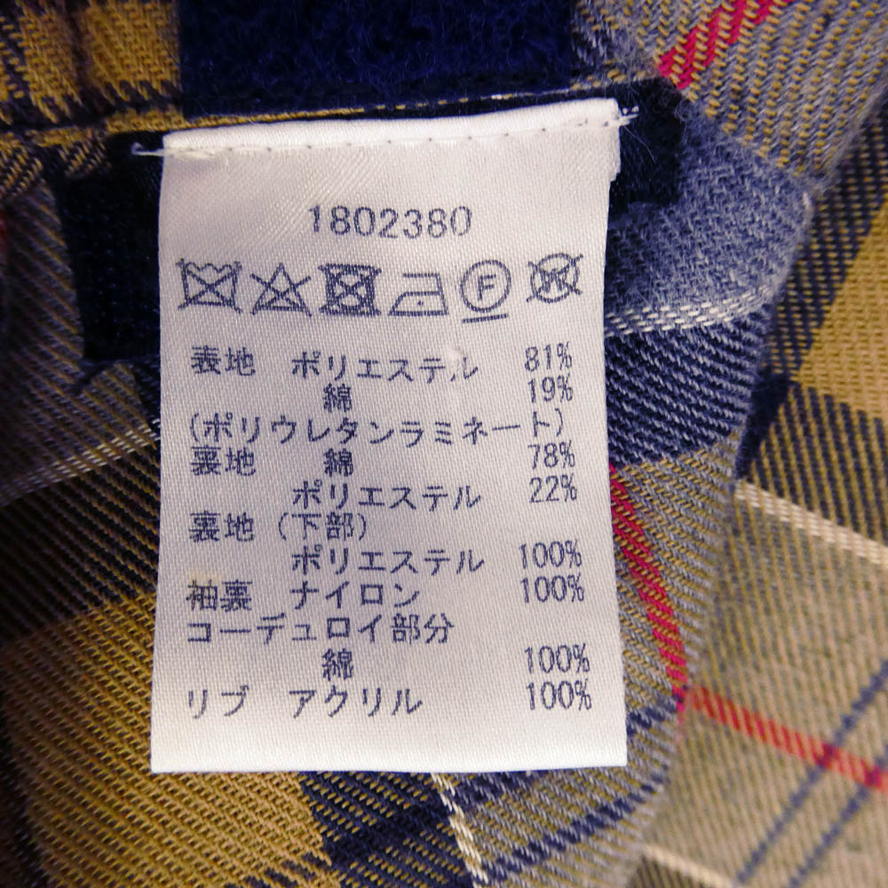 Barbour バブアー BEDALE ビデイル ノンワックス ジャケット ロゴピンバッチ付 36 ダークネイビー系 36【中古】