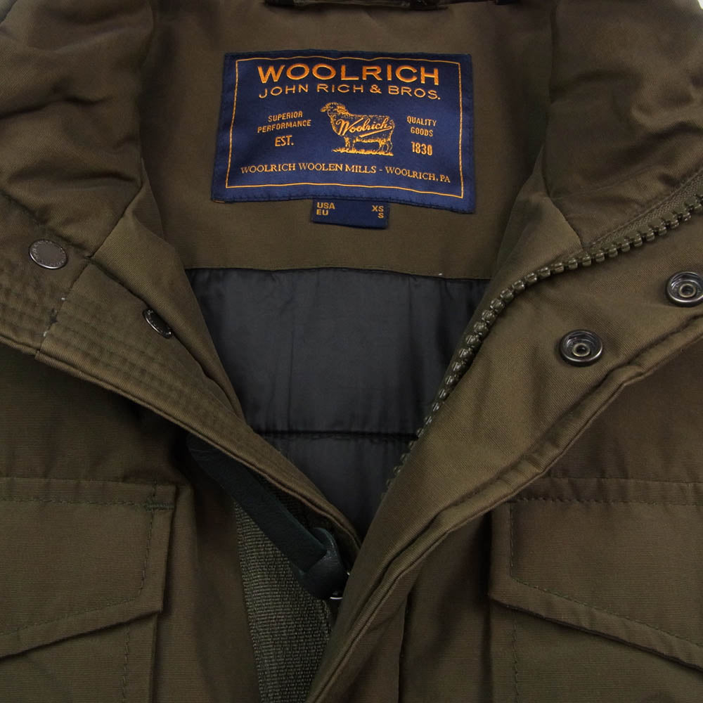 WOOLRICH ウールリッチ Ramar Cloth ラマークロス thermore m-65 ミリタリー ジャケット カーキ系 USA XS【中古】