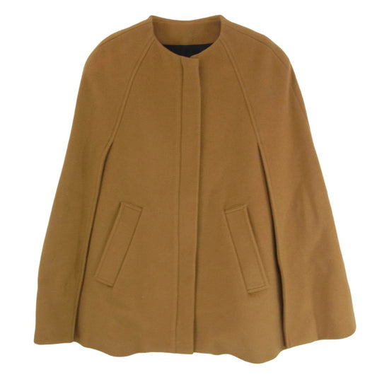 MSGM エムエスジーエム ノーカラー ウール ポンチョ ブラウン系 38【中古】