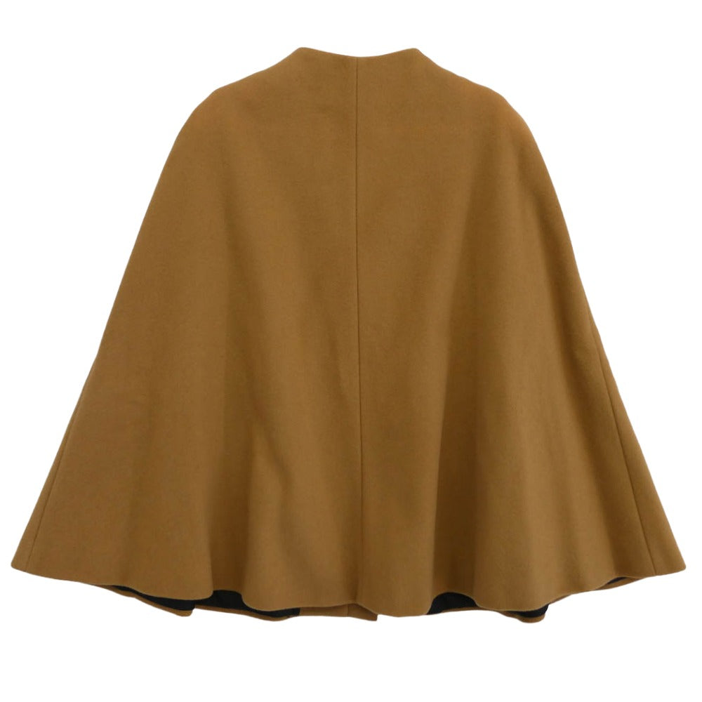 MSGM エムエスジーエム ノーカラー ウール ポンチョ ブラウン系 38【中古】