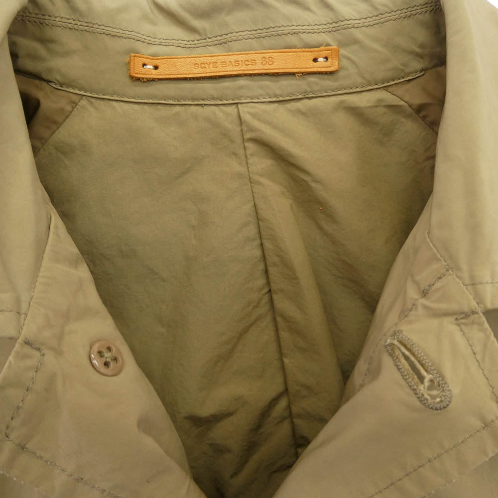 Scye サイ 5216-71618 SCYE BASICS 高密度タフタ 製品染 ステンカラーコート ベージュ系 38【中古】