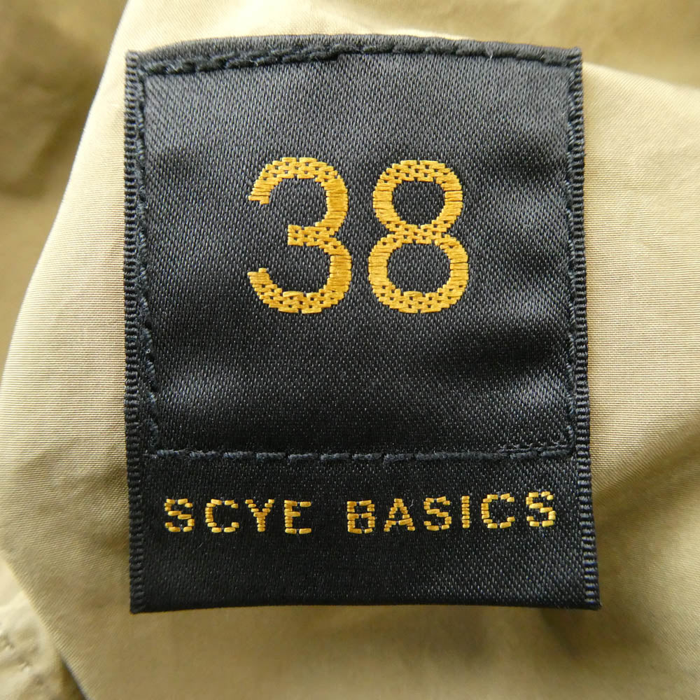 Scye サイ 5216-71618 SCYE BASICS 高密度タフタ 製品染 ステンカラーコート ベージュ系 38【中古】