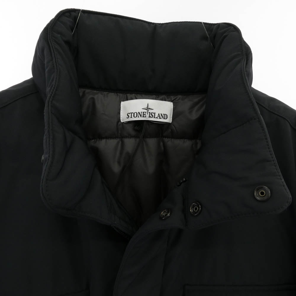 STONE ISLAND ストーンアイランド K2S154100049S0026 Micro Twill Padded Field Jacket 腕章ロゴワッペン付き マイクロツイル 中綿 フィールドジャケット ブラック系 M【中古】
