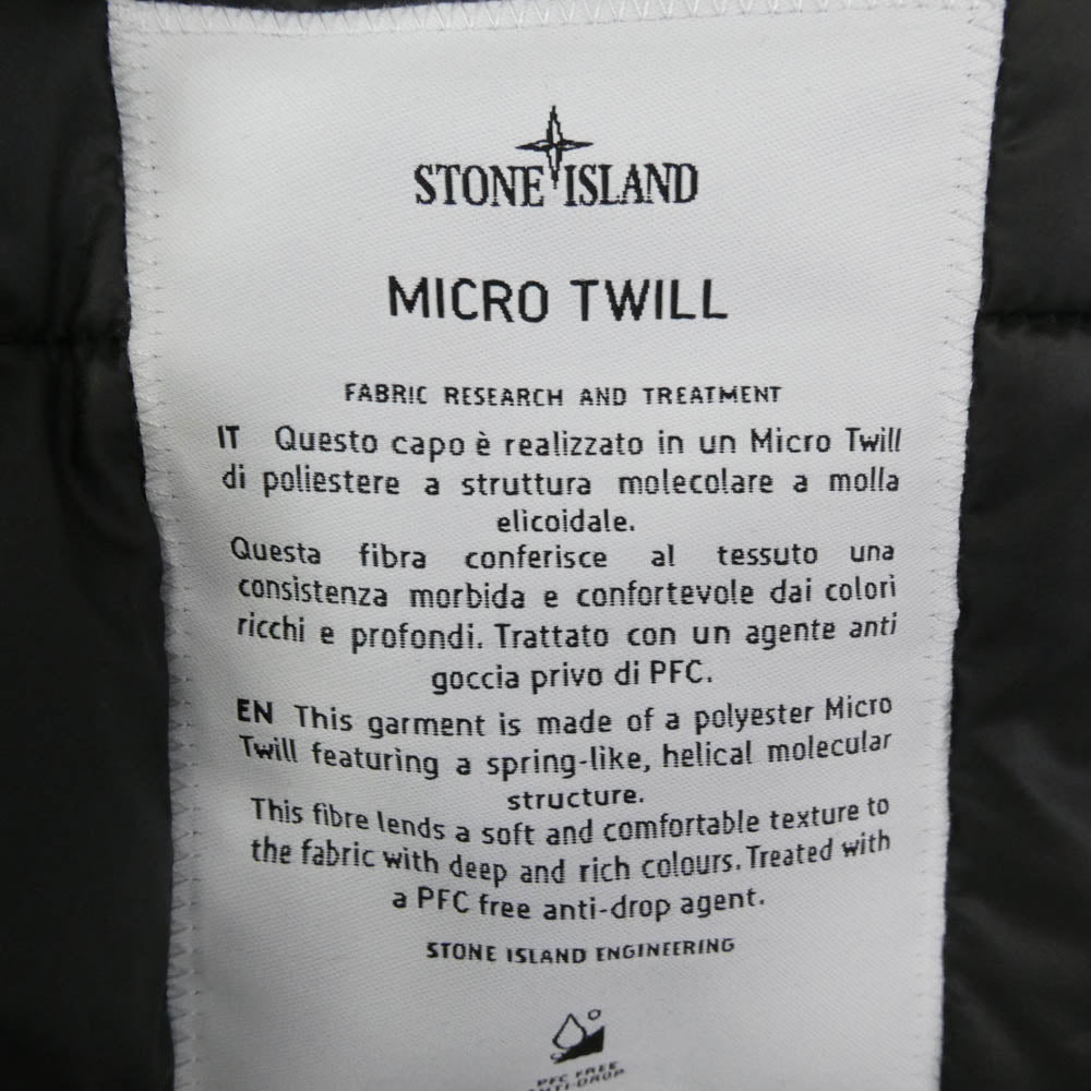 STONE ISLAND ストーンアイランド K2S154100049S0026 Micro Twill Padded Field Jacket 腕章ロゴワッペン付き マイクロツイル 中綿 フィールドジャケット ブラック系 M【中古】