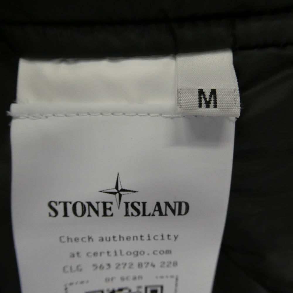 STONE ISLAND ストーンアイランド K2S154100049S0026 Micro Twill Padded Field Jacket 腕章ロゴワッペン付き マイクロツイル 中綿 フィールドジャケット ブラック系 M【中古】