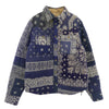 VISVIM ビズビム WMV 0318205013011 KERCHIEF DOWNJKT W (VT.BANDANA) バンダナ ダウン シャツジャケット ブルー ネイビー系 2【中古】