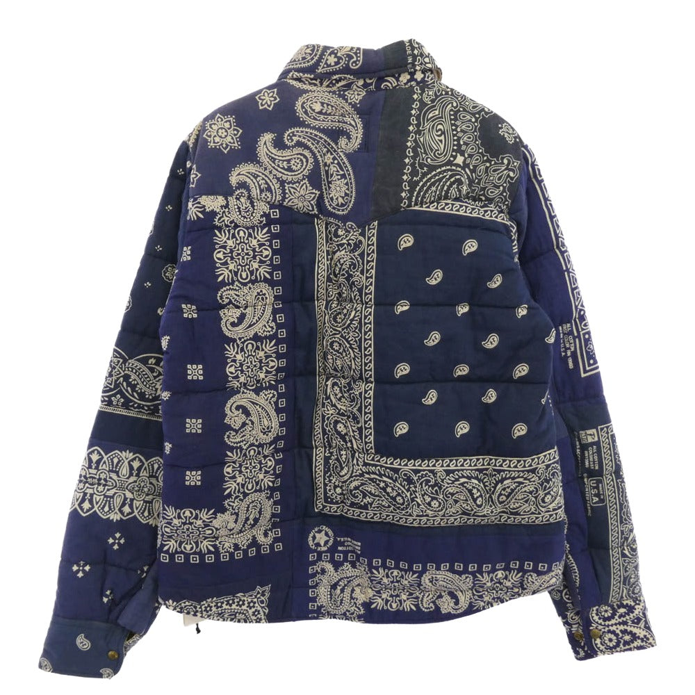 VISVIM ビズビム WMV 0318205013011 KERCHIEF DOWNJKT W (VT.BANDANA) バンダナ ダウン シャツジャケット ブルー ネイビー系 2【中古】