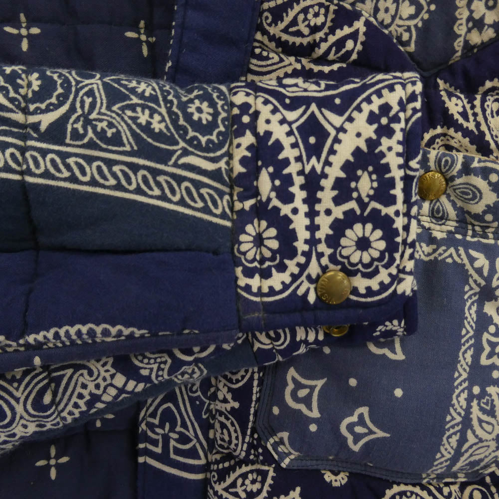 VISVIM ビズビム WMV 0318205013011 KERCHIEF DOWNJKT W (VT.BANDANA) バンダナ ダウン シャツジャケット ブルー ネイビー系 2【中古】