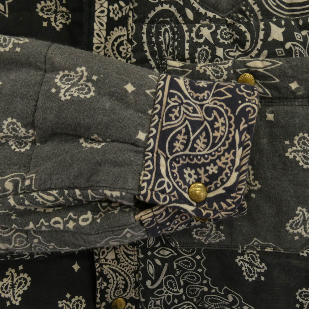 VISVIM ビズビム WMV 0318205013011 KERCHIEF DOWNJKT W (VT.BANDANA) バンダナ ダウン シャツジャケット ブラック ブラック系 1【中古】