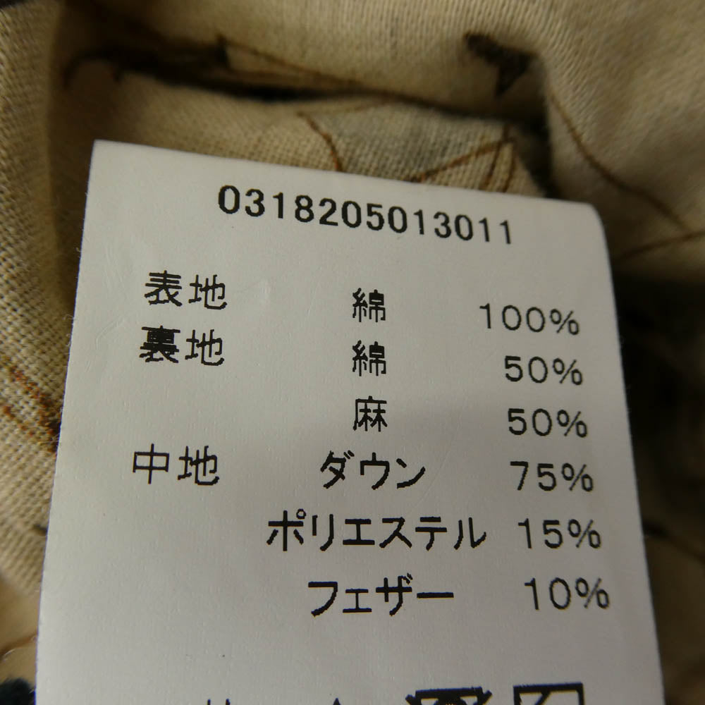 VISVIM ビズビム WMV 0318205013011 KERCHIEF DOWNJKT W (VT.BANDANA) バンダナ ダウン シャツジャケット ブラック ブラック系 1【中古】