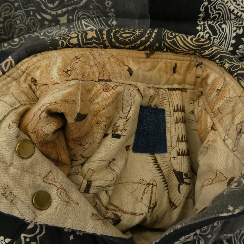 VISVIM ビズビム WMV 0318205013011 KERCHIEF DOWNJKT W (VT.BANDANA) バンダナ ダウン シャツジャケット ブラック ブラック系 1【中古】