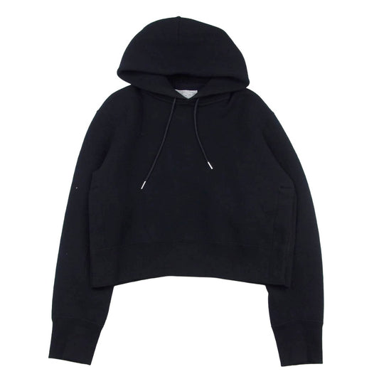 Sacai サカイ SCW-233 sponge sweat hoodie スポンジスウェット サイドスリット ショート丈 プルオーバー フーディー パーカー ダークネイビー系 3【中古】