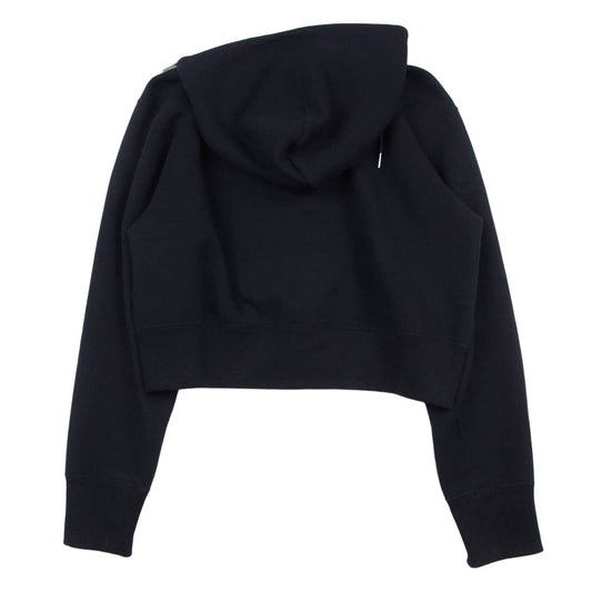 Sacai サカイ SCW-233 sponge sweat hoodie スポンジスウェット サイドスリット ショート丈 プルオーバー フーディー パーカー ダークネイビー系 3【中古】