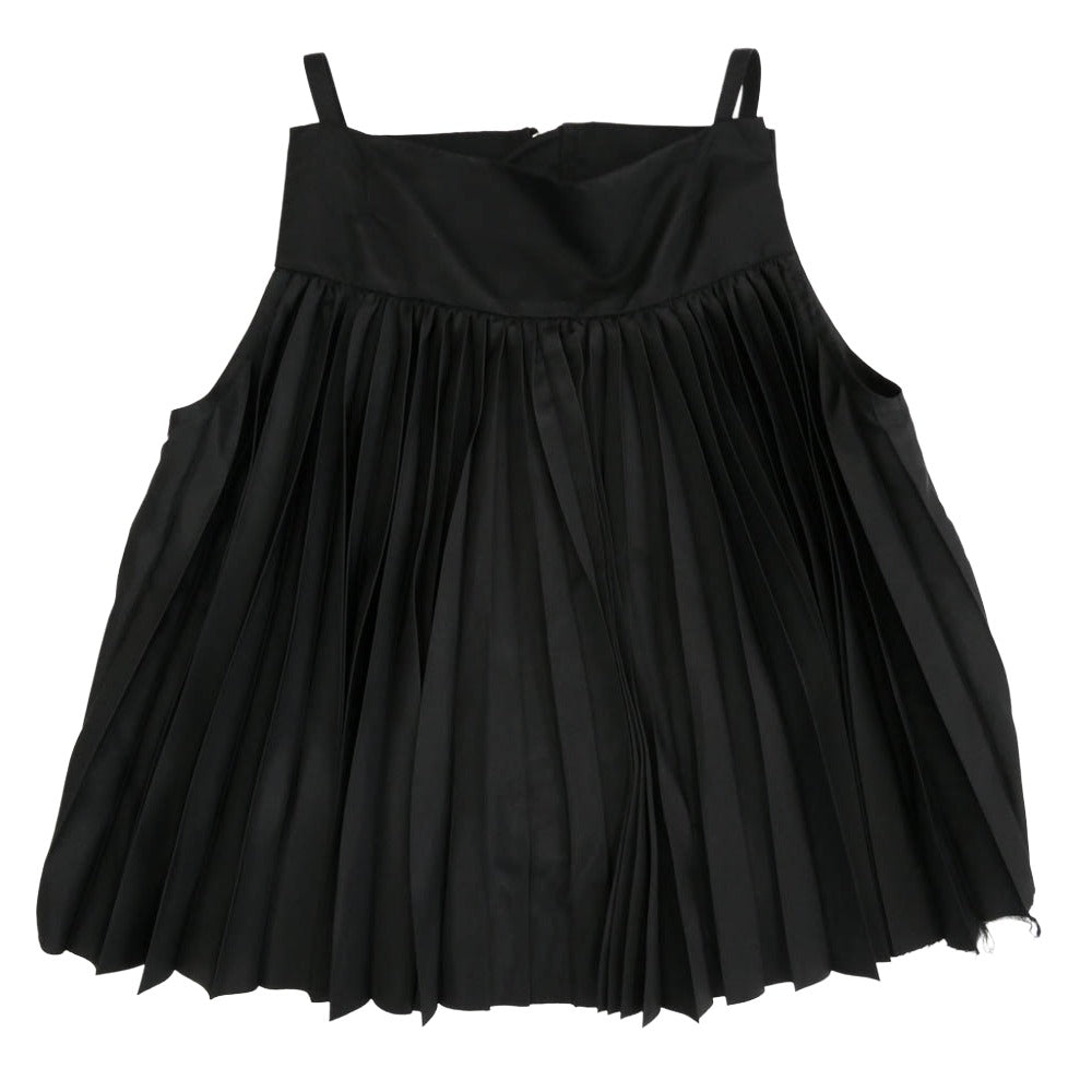 Sacai サカイ 24-07245 Camisole Shirt MA-1ドッキング 異素材切替 バックプリーツ カットソー キャミソール ベスト タンクトップ ブラック系 3【中古】