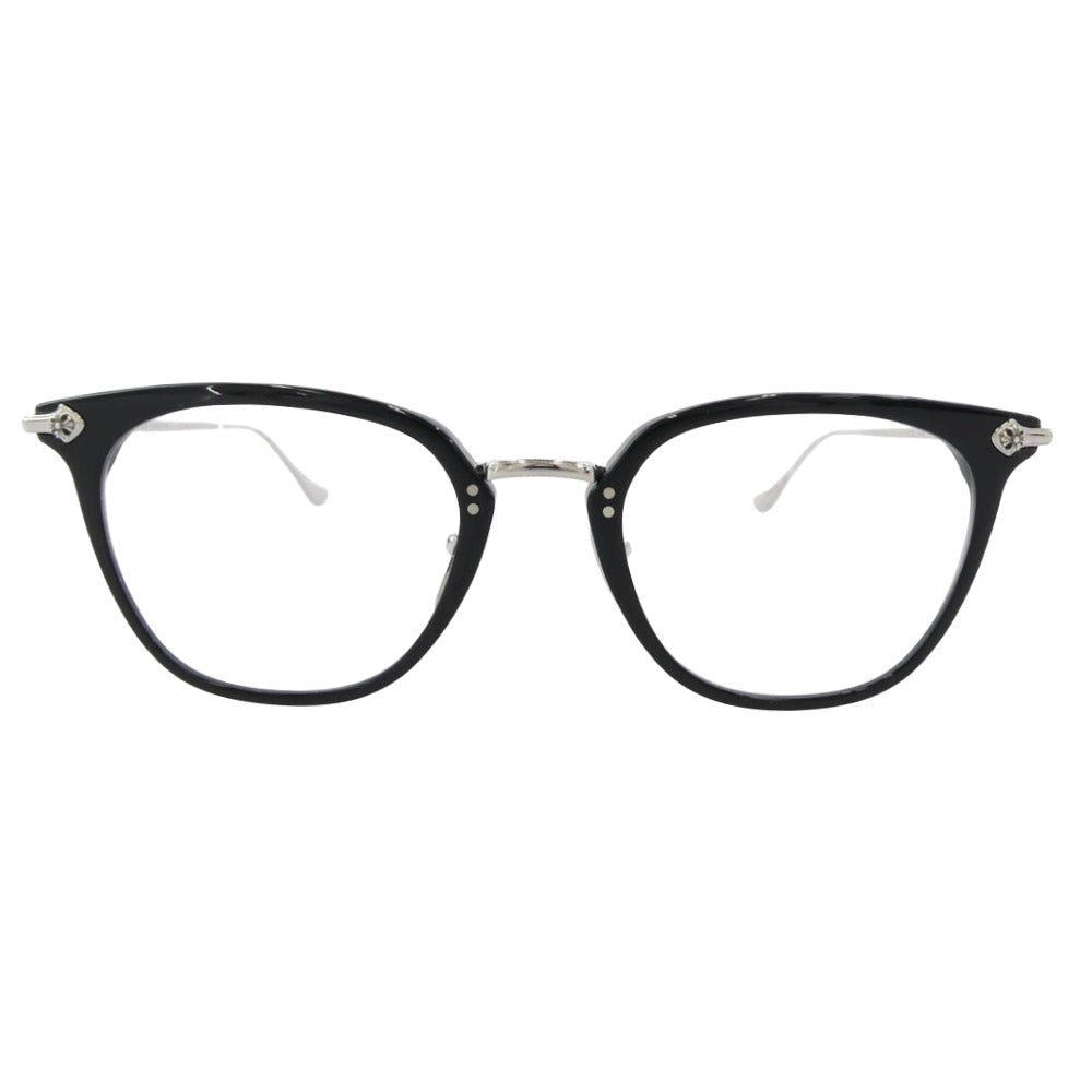CHROME HEARTS クロムハーツ（原本無） SHAGASS BK SS サイドクロステンプル メガネ 眼鏡 アイウェア ブラック系 シルバー系【中古】