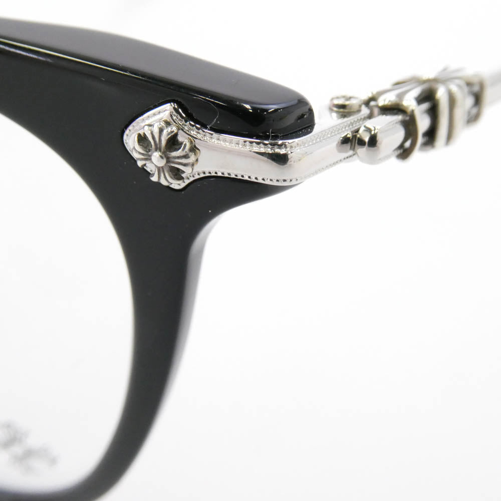 CHROME HEARTS クロムハーツ（原本無） SHAGASS BK SS サイドクロステンプル メガネ 眼鏡 アイウェア ブラック系 シルバー系【中古】