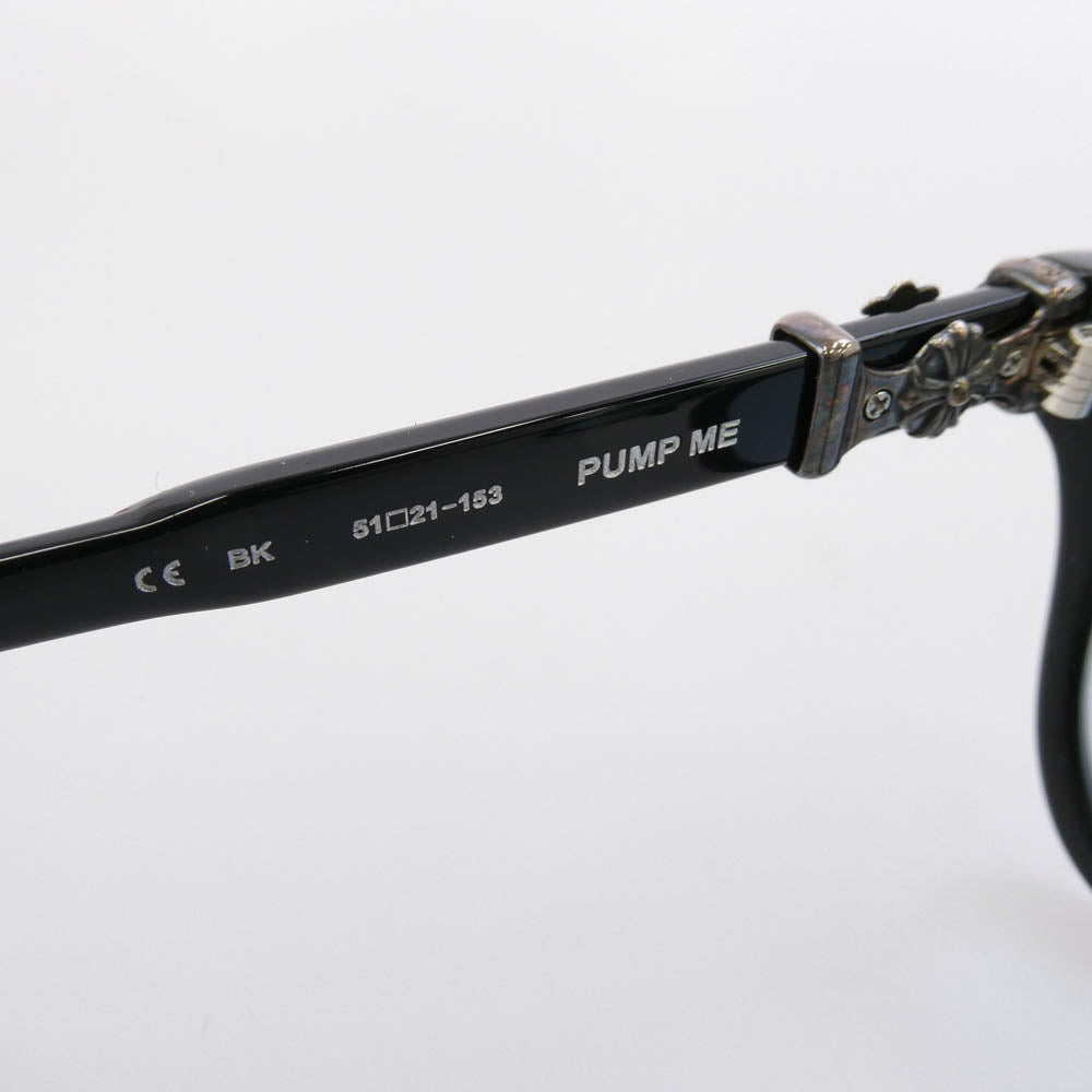 CHROME HEARTS クロムハーツ（原本無） 購入時冊子付属 PUMP ME パンプミー 度入り アイウェア メガネ 眼鏡 ブラック系【中古】
