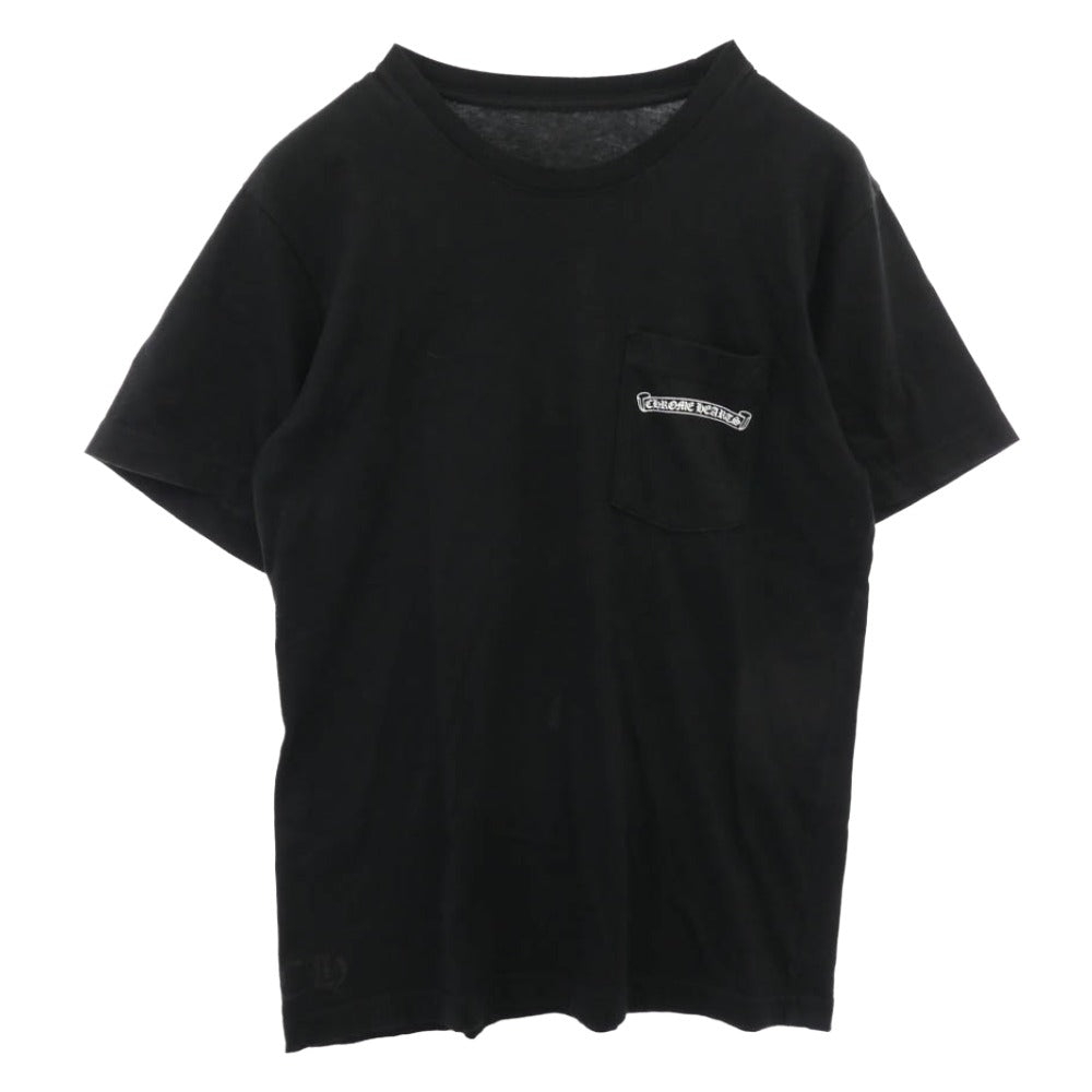CHROME HEARTS クロムハーツ（原本無） USA Logo S/S TEE スクロール ロゴ プリント クルーネック 半袖 Tシャツ ブラック系 M【中古】