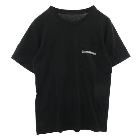CHROME HEARTS クロムハーツ（原本無） USA Logo S/S TEE スクロール ロゴ プリント クルーネック 半袖 Tシャツ ブラック系 M【中古】