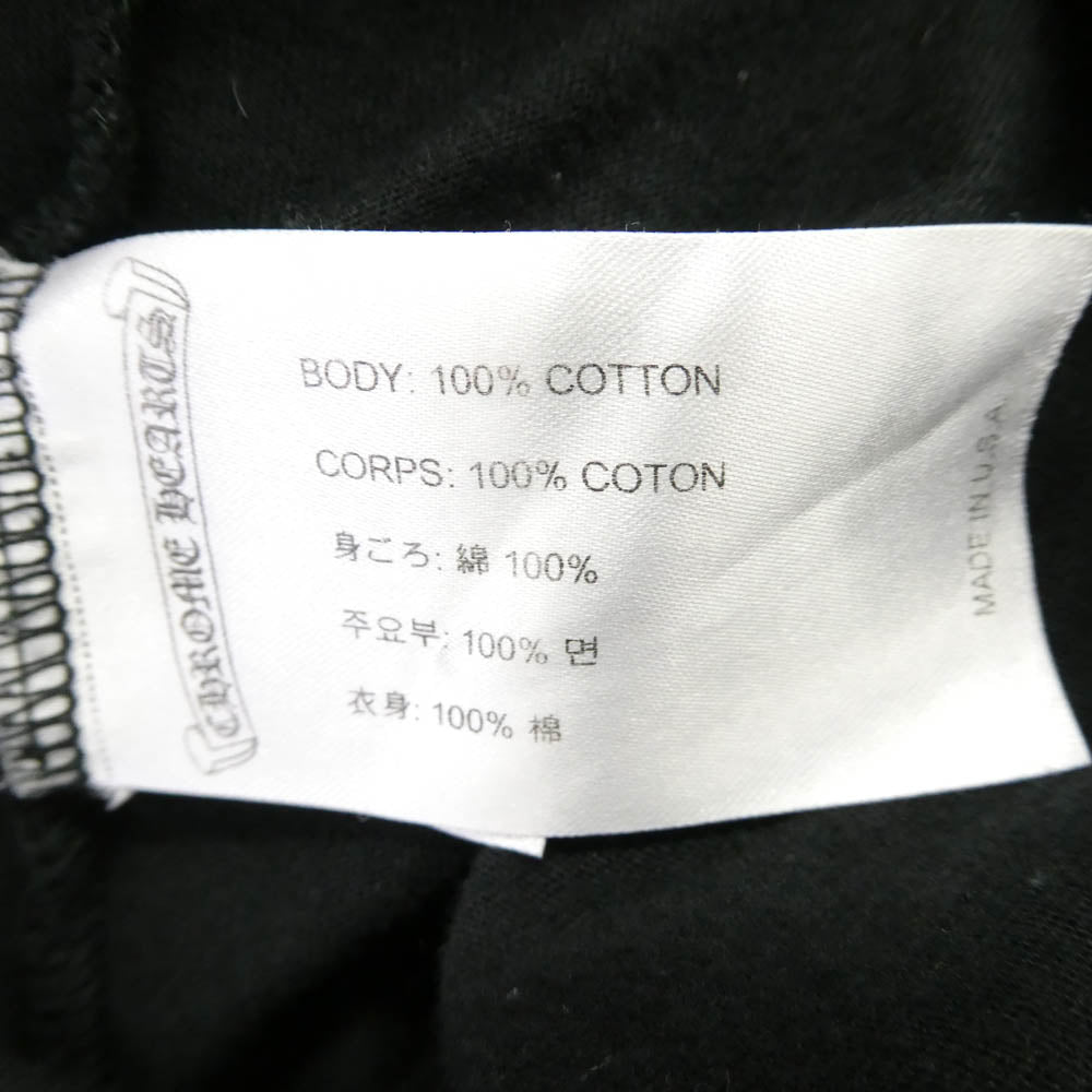 CHROME HEARTS クロムハーツ（原本無） USA Logo S/S TEE スクロール ロゴ プリント クルーネック 半袖 Tシャツ ブラック系 M【中古】