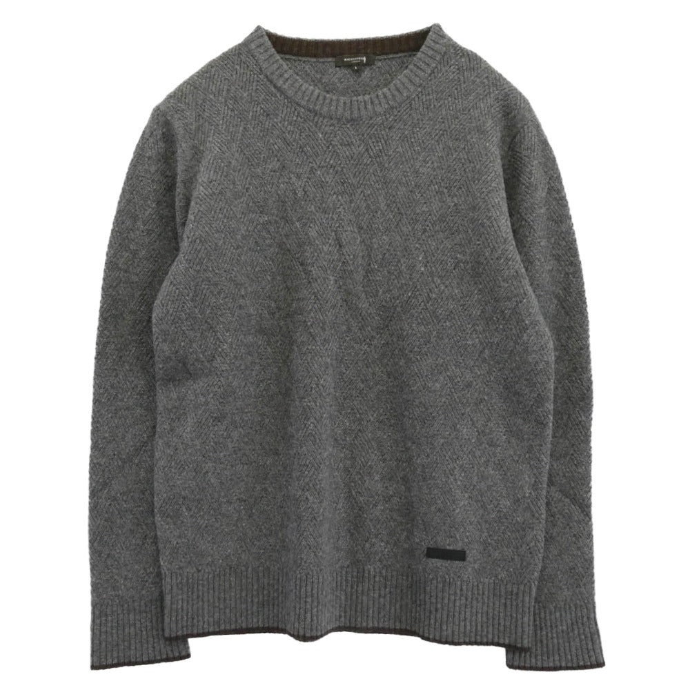 Mackintosh マッキントッシュ G1N11-225-05 ウール ニット クルーネック セーター グレー系 L【中古】