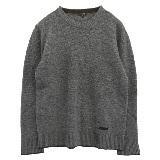 Mackintosh マッキントッシュ G1N11-225-05 ウール ニット クルーネック セーター グレー系 L【中古】
