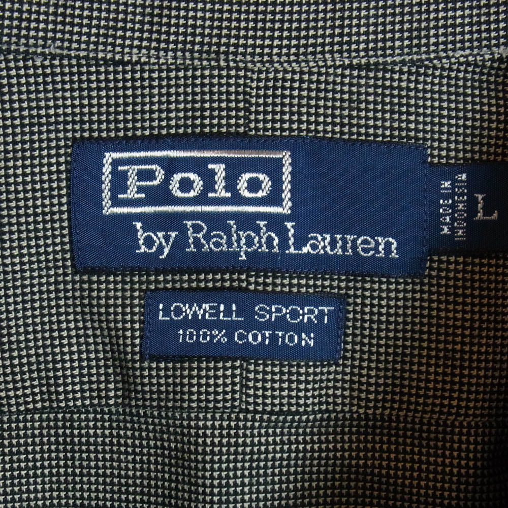 POLO RALPH LAUREN ポロ・ラルフローレン LOWELL SPORT ロウェル スポーツ 長袖 シャツ ブラック系 L【中古】