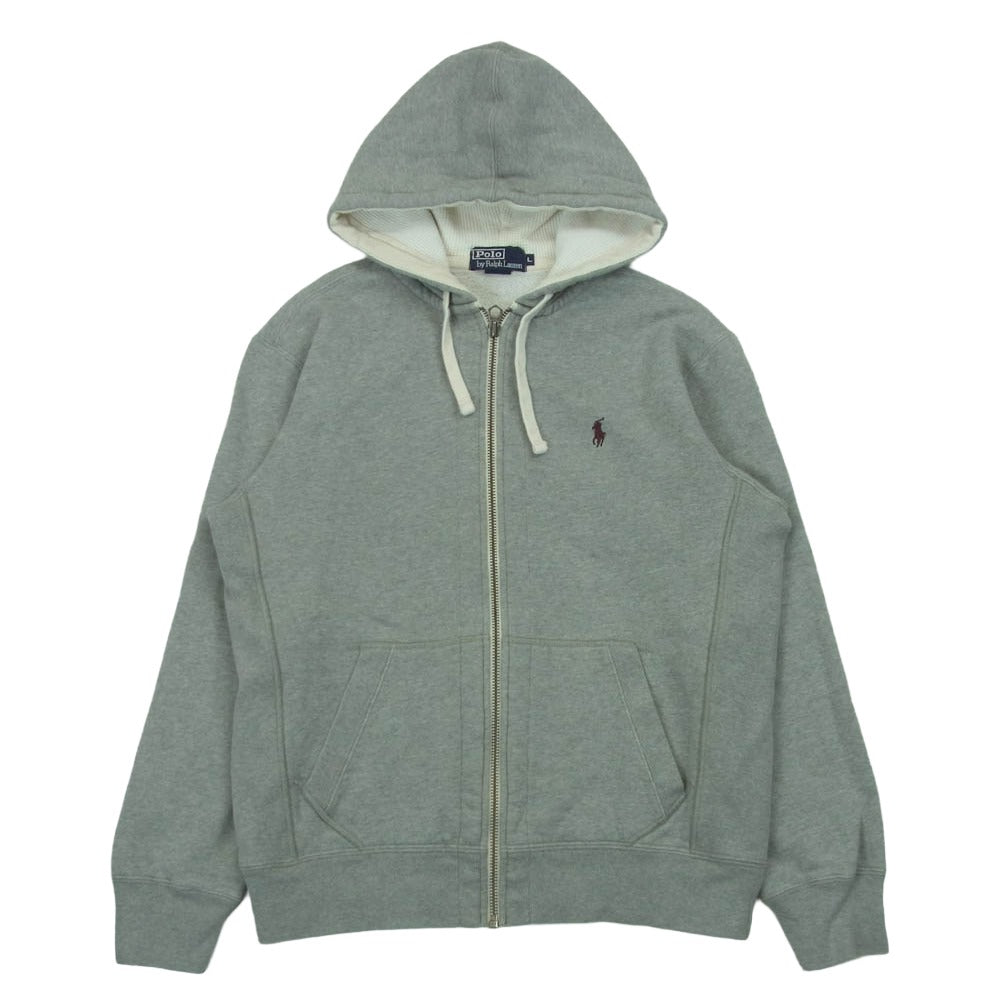 POLO RALPH LAUREN ポロ・ラルフローレン KK-RL-HW-0555 ヘビーオンス フルジップ スウェット パーカー グレー系 704 L【中古】