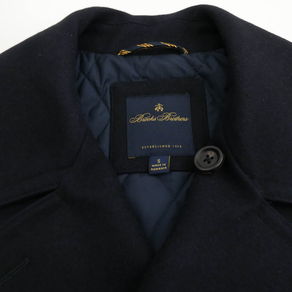 Brooks Brothers ブルックスブラザーズ P-COAT ウール ピーコート 裏キルト ネイビー系 S【中古】