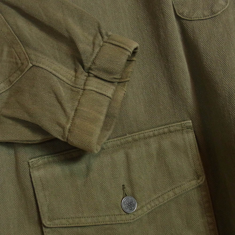 RRL ダブルアールエル JACQUARD KNIT POPOVER ANORAK ジャカード ニット ポップオーバー アノラック ジャケット カーキ系 L【中古】