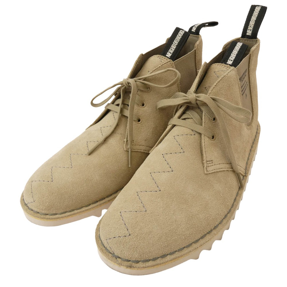 NEIGHBORHOOD ネイバーフッド Desert NBHD × Clarks クラークス Desert Boots デザート ブーツ ベージュ系 UK10【中古】