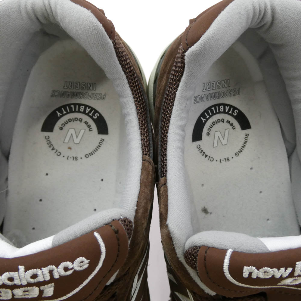 NEW BALANCE ニューバランス M991BGW 英国製 991 スニーカー ランニングシューズ ブラウン系 27.5cm【中古】