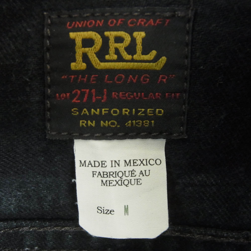 RRL ダブルアールエル 271-J Trucker Jacket ブラック デニム トラッカー ジャケット メキシコ製 グレー系 M【中古】